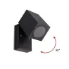 applique murale orientable noire spot gu10 étanche ip54