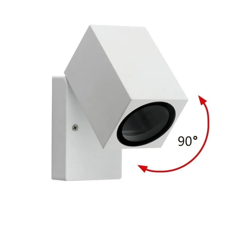 applique murale orientable blanche spot gu10 étanche ip54