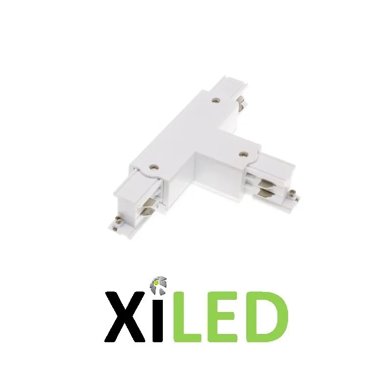 CONNECTEUR EN T POUR RAIL 3 ALLUMAGES GRIS TEAR PR-T