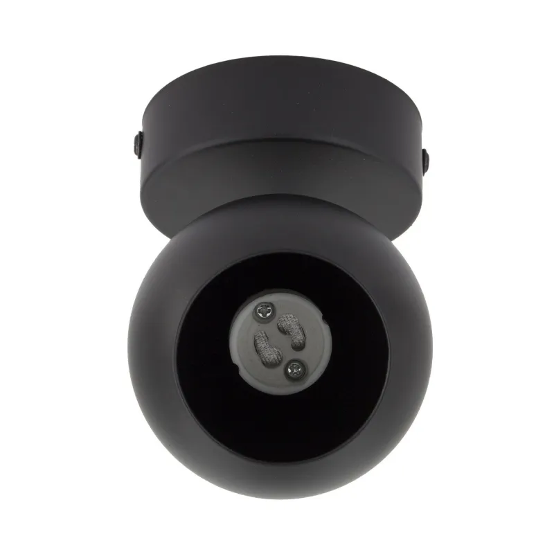 applique éclairage mural ou de plafond spot patere orientable noir et chrome-culot gu10