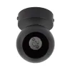 applique éclairage mural ou de plafond spot patere orientable noir et chrome-culot gu10