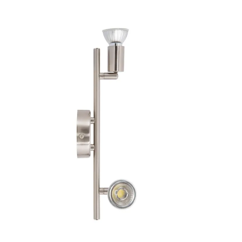 spot patere double tetes orientables gu10 inox 220v
