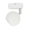applique éclairage mural ou de plafond spot patere orientable noir et chrome-culot gu10