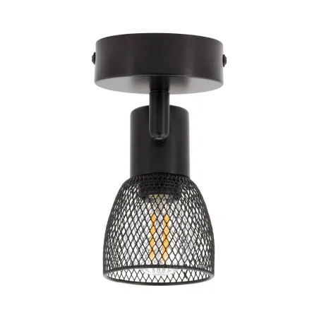 applique noir patère orientable cloche verre culot e14