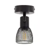 applique noir patère orientable cloche verre culot e14