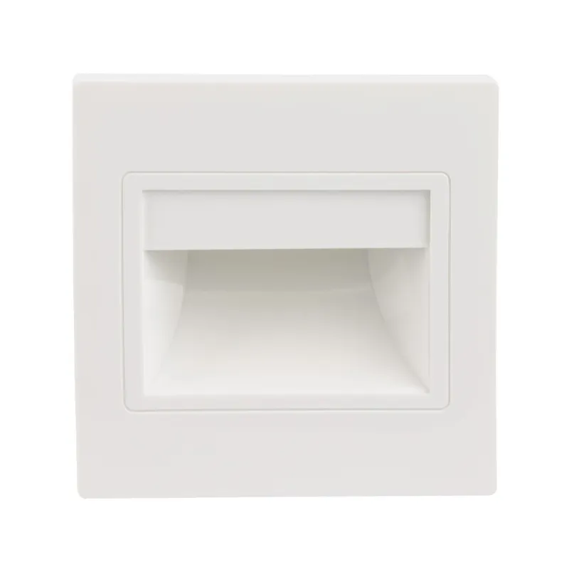 Spot de balisage à 1.5w LED d'escalier mur encastrable blanc