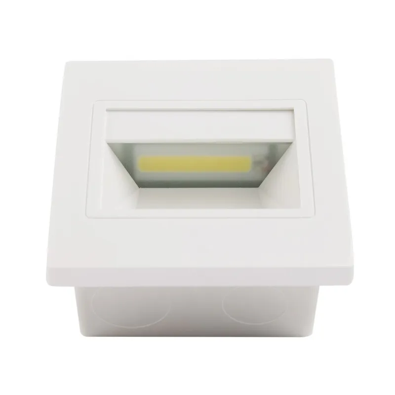 Spot de balisage à 1.5w LED d'escalier mur encastrable blanc