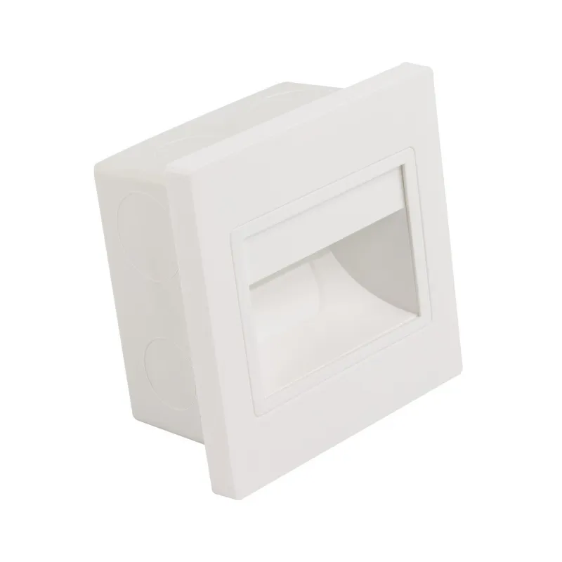 Spot de balisage à 1.5w LED d'escalier mur encastrable blanc