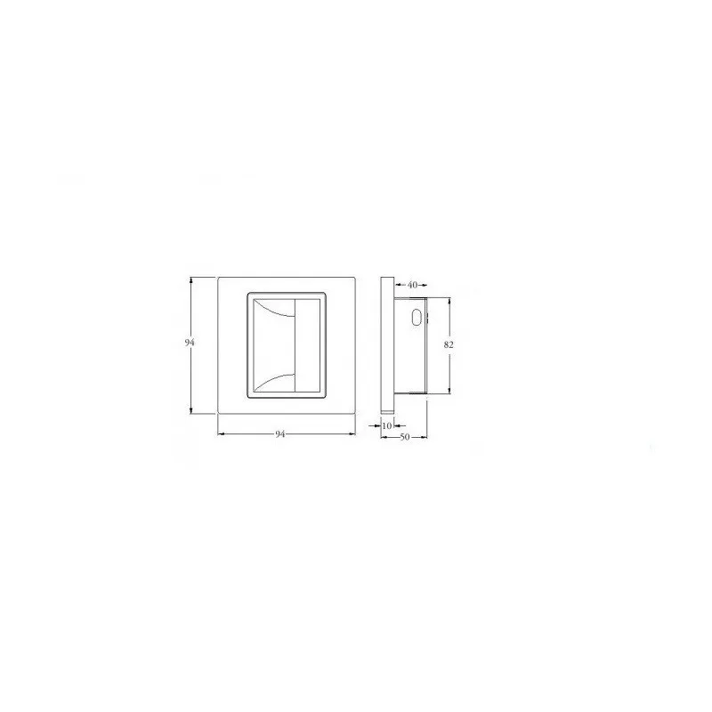 Spot de balisage à 1.5w LED d'escalier mur encastrable blanc