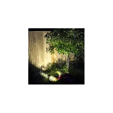 Projecteur led 20W noir extra plat ip65 1700 lumens etanche exterieur rocaille jardin