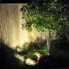 Projecteur led 20W noir extra plat ip65 1700 lumens etanche exterieur rocaille jardin