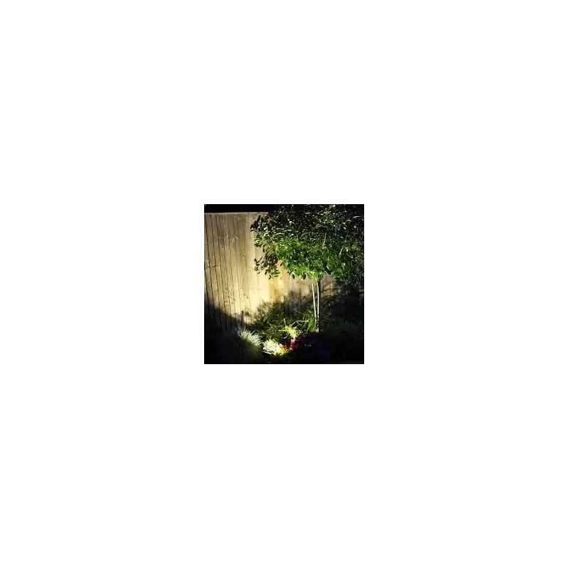 Projecteur led 30W noir extra plat ip65 2850 lumens etanche exterieur rocaille jardin