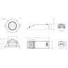 spot 7w led downlight rt2012 variable ip65 recouvrable rond blanc 89mm blanc-bbc-selectionneur de temperature 3000k-4000k-6000k