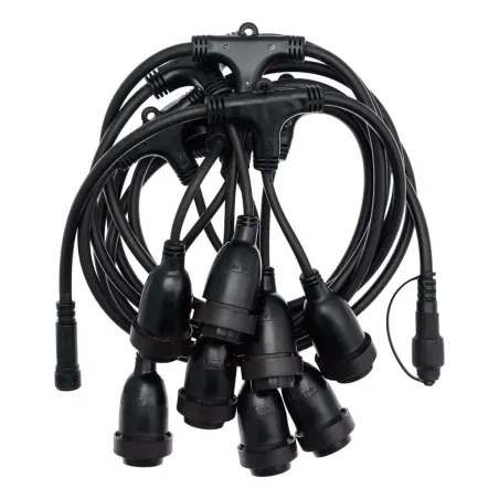 guirlande noire guinguette fetes forraine 5m-8 douilles e27-ip65