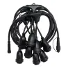 guirlande noire guinguette fetes forraine 5m-8 douilles e27-ip65