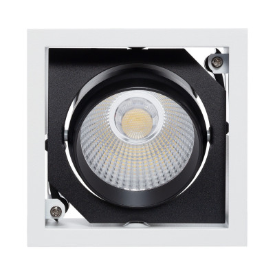 downlight spot 30w led 2400 lumens encastrable 110x110-orientable blanc et noir 220-240v-3000k-4000k-5000k