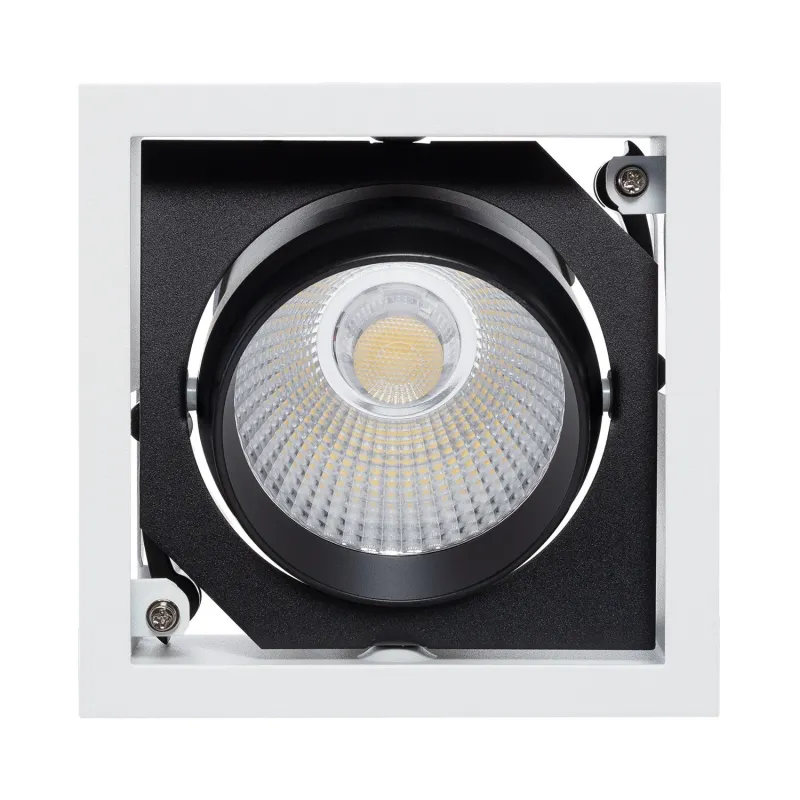downlight spot 30w led 2400 lumens encastrable 110x110-orientable blanc et noir 220-240v-3000k-4000k-5000k