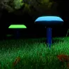 haut parleur bluetooth spot sur piquet solaire ip65 rgb+w eclairage jardin