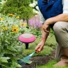 haut parleur bluetooth spot sur piquet solaire ip65 rgb+w eclairage jardin
