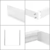 kit pose saillie pour dalle led 60x60cm panneaux lumineux 600x600mm