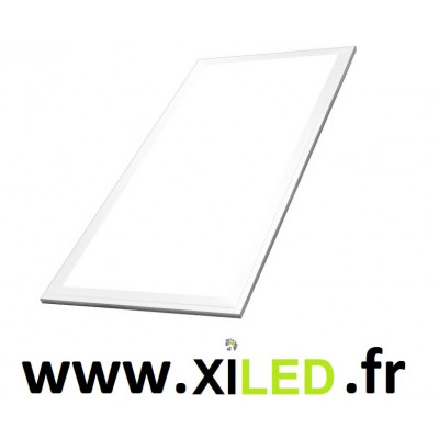 Panneau LED rectangulaire 50 W 1200 x 300 mm blanc 6000 K cadre blanc 