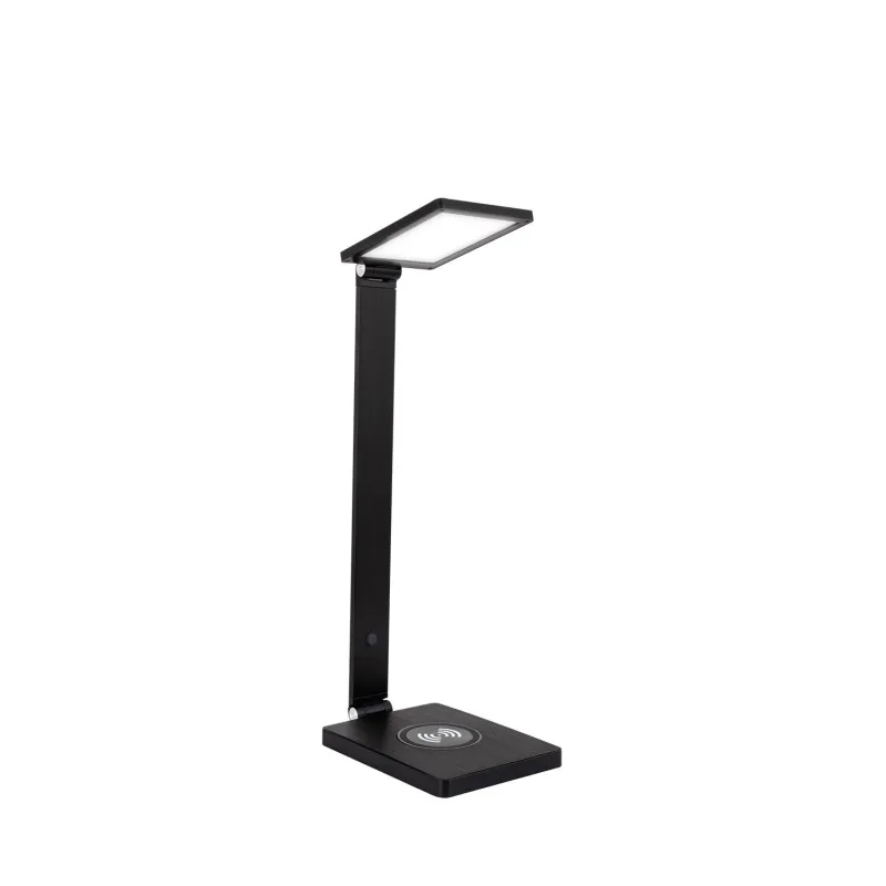 lampe a poser noire led 8w de bureau de travail avec chargeur inductif mobile android apple