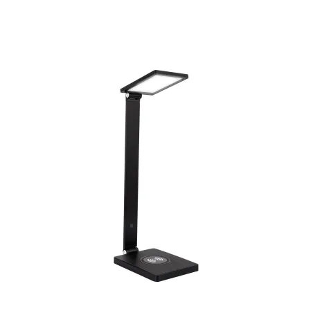 lampe a poser noire led 8w de bureau de travail avec chargeur inductif mobile android apple