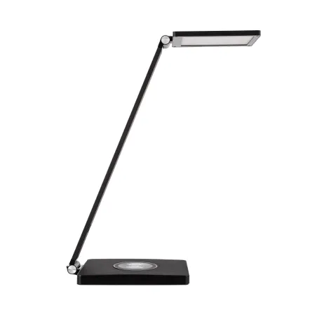 lampe a poser noire led 8w de bureau de travail avec chargeur inductif mobile android apple