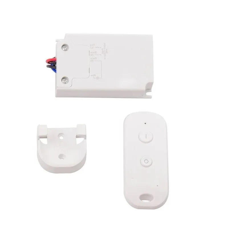 Radio Télécommande rf 30m Interrupteur Sortie relais Radio Module récepteur 1 canal 220 V lampe LED 100w