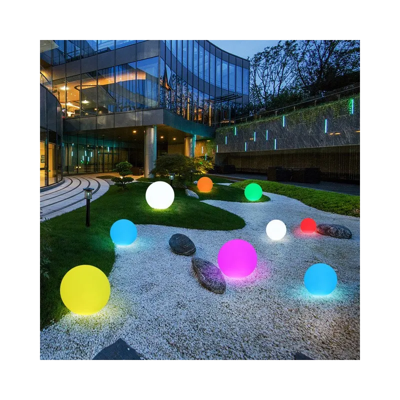 boule led 30cm rechargeable extérieur multi couleurs rgbw