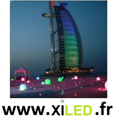 boule led 40cm rechargeable extérieur multi couleurs rgbw