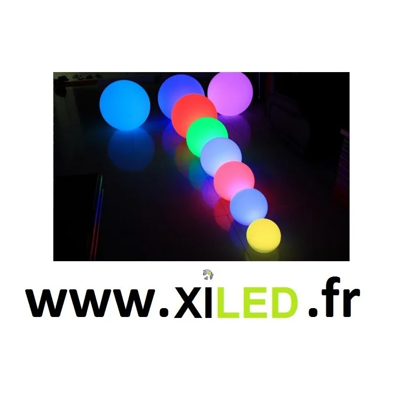 boule led 40cm rechargeable extérieur multi couleurs rgbw