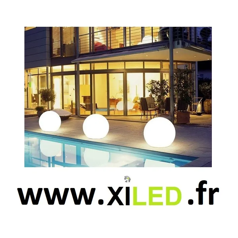 boule led 40cm rechargeable extérieur multi couleurs rgbw