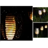 lanterne de jardin solaire led torche flambeau effet feu scintillent 