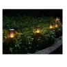 lanterne de jardin solaire led torche flambeau effet feu scintillent 