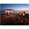 lanterne de jardin solaire led torche flambeau effet feu scintillent 