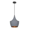 SUSPENSION grise 44cm culot e27