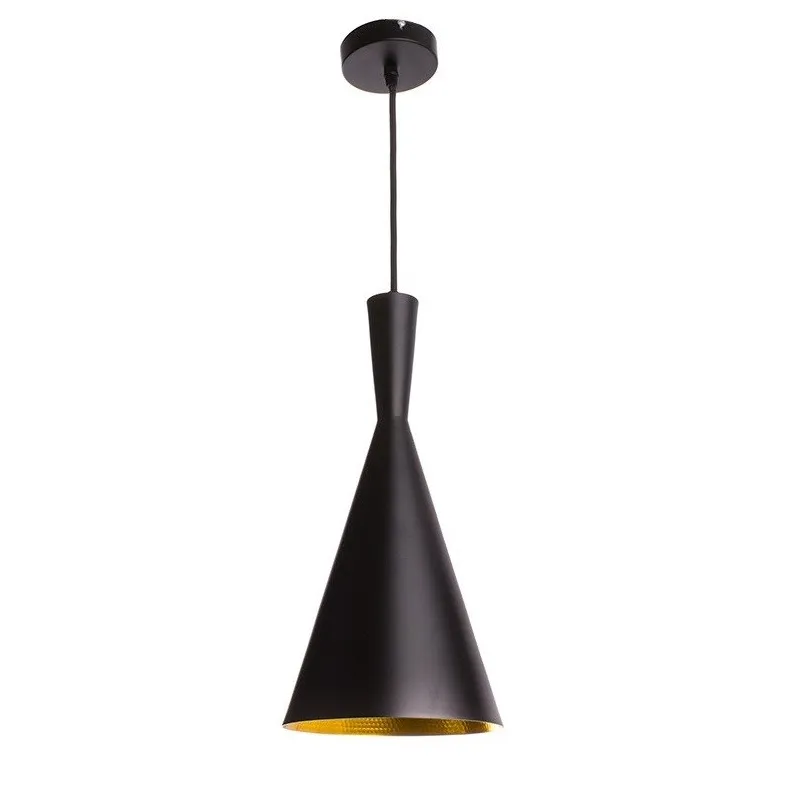 SUSPENSION moderne noire lustre plafonnier conique culot ampoule e27