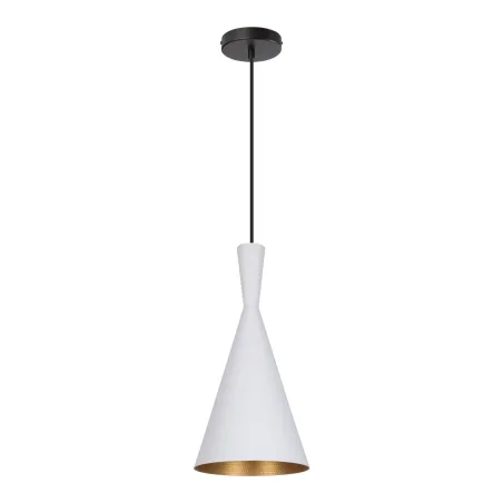 suspension-moderne-blanche-lustre-plafonnier-conique-culot-ampoule-e27