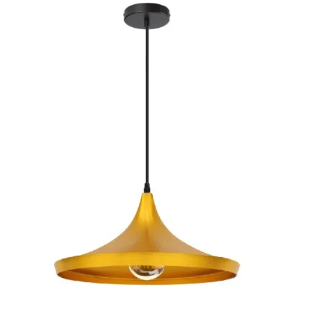 suspension-moderne-dore-lustre-plafonnier-culot-ampoule-e27