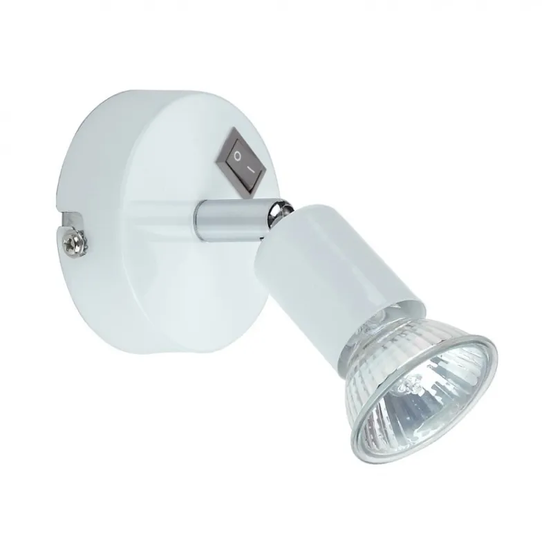 spot patere avec interrupteur gu10 blanche 220v