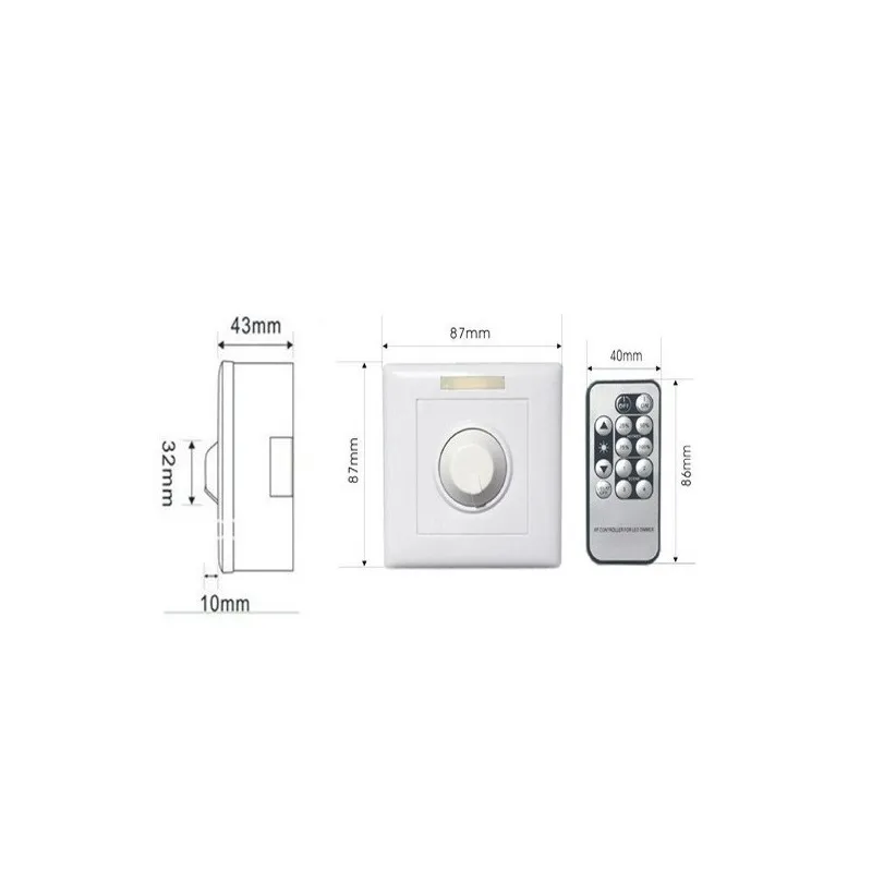 interrupteur variateur variable radio ir dalle led 220v-600w-variation 1-10v