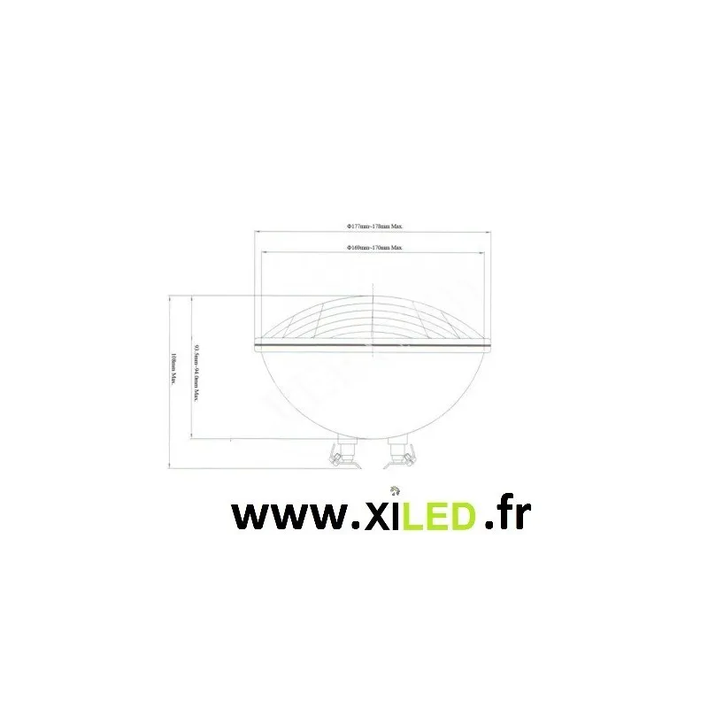 Ampoule piscine couleurs multi led par56 rgb radio rf-couleurs