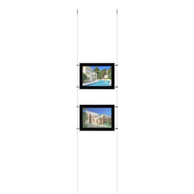 kit affichage led pour photo agence immobiliere vitrine enseigne feuille a4