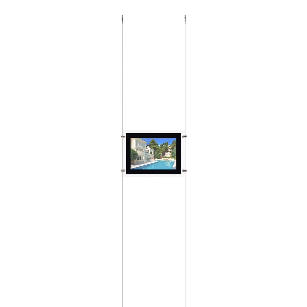 kit affichage led pour photo agence immobiliere vitrine enseigne feuille a4