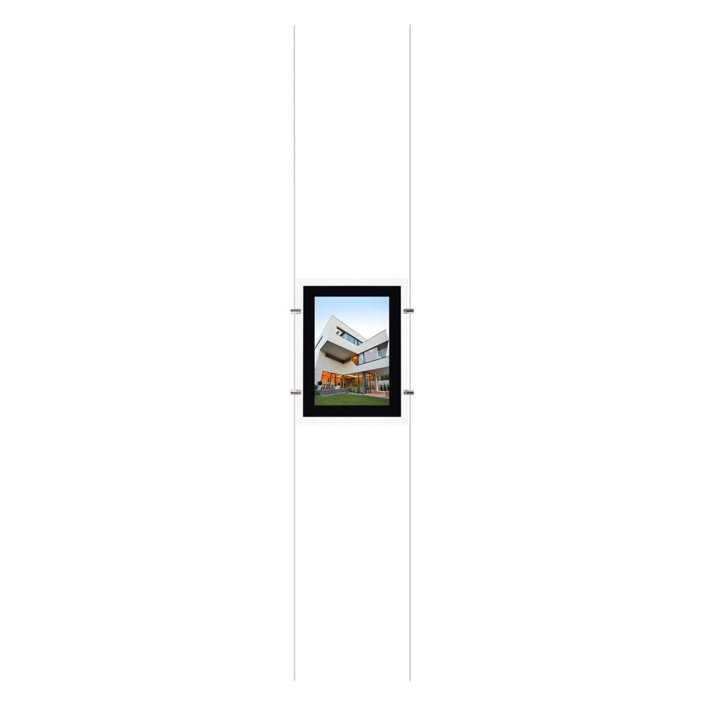 kit affichage led pour photo agence immobiliere vitrine enseigne feuille a3 vertical