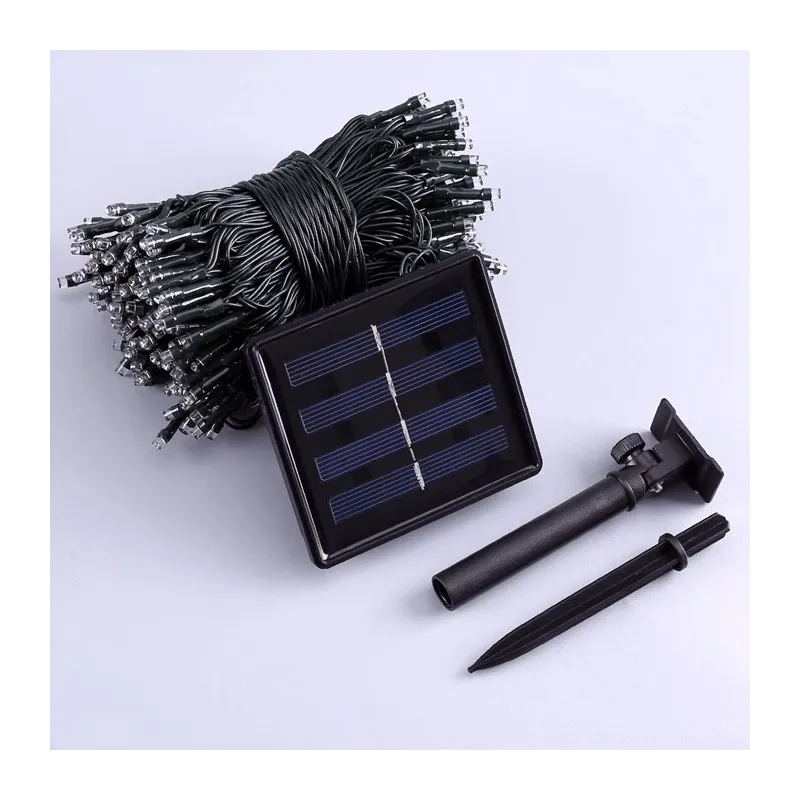 guirlande solaire led 21 metres jardin extérieur couleurs blanc programme automatique