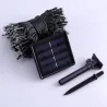 guirlande solaire led 21 metres jardin extérieur couleurs blanc programme automatique