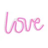 Lampe néon led sur piles forme de love amour rose