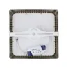 applique plafonnier inox led carre 24w installation en saillie